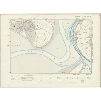 1894 Map of Lancashire CXVIII.NE, 1896 Print