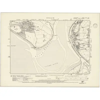 1925 Map of Lancashire CXVIII.NE, 1937 Print