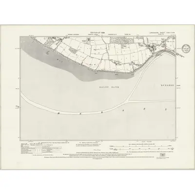1925 Map of Lancashire CXVIII.NW, 1935 Print