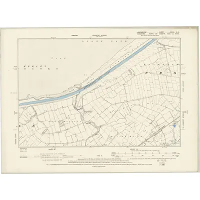 1894 Map of Lancashire CXVIII.SE, 1896 Print