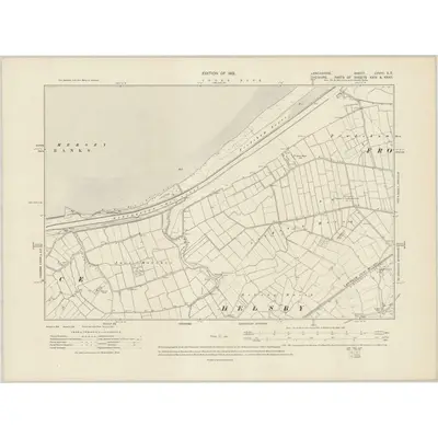 1908 Map of Lancashire CXVIII.SE, 1912 Print