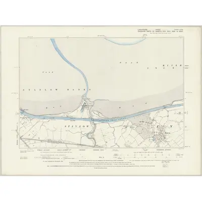 1894 Map of Lancashire CXVIII.SW, 1896 Print