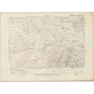 1912 Map of Lancashire I.NE, 1919 Print