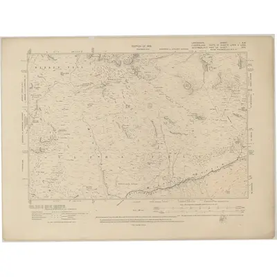 1912 Map of Lancashire I.NW, 1919 Print