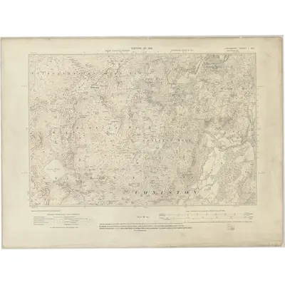 1912 Map of Lancashire I.SE, 1919 Print