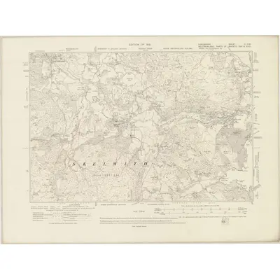 1912 Map of Lancashire II.NW, 1919 Print