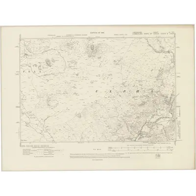 1912 Map of Lancashire III.NE, 1919 Print
