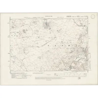 1912 Map of Lancashire III.NE, 1946 Print