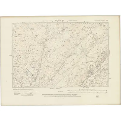 1912 Map of Lancashire IV.SW, 1919 Print