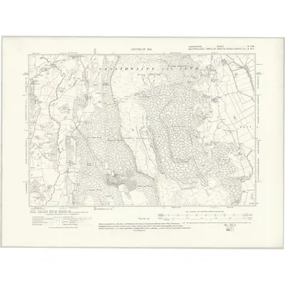 1911 Map of Lancashire IX.SW, 1919 Print