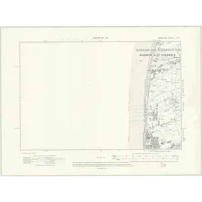 1909 Map of Lancashire L.NE, 1914 Print