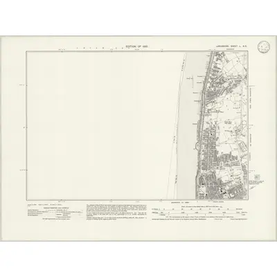 1930 Map of Lancashire L.NE, 1932 Print