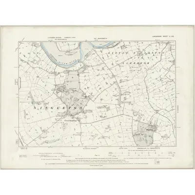 1891 Map of Lancashire LI.NE, 1895 Print