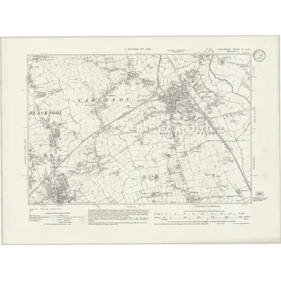 1930 Map of Lancashire LI.NW