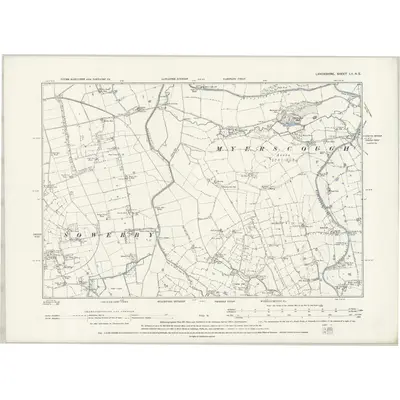 1891 Map of Lancashire LII.NE, 1895 Print