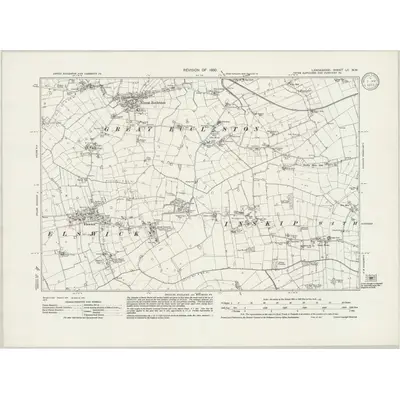 1930 Map of Lancashire LII.NW, 1933 Print