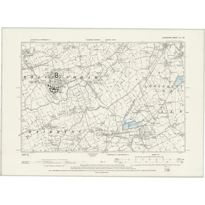 1892 Map of Lancashire LIII.SE, 1895 Print