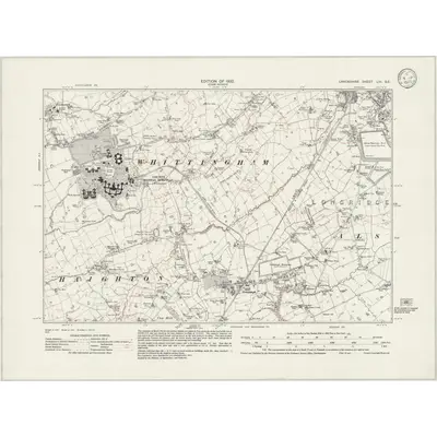 1930 Map of Lancashire LIII.SE, 1933 Print