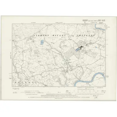 1891 Map of Lancashire LIV.NE, 1895 Print