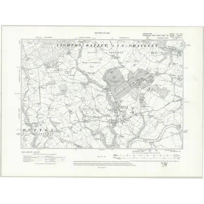 1910 Map of Lancashire LIV.NE, 1913 Print