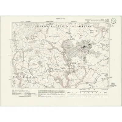 1930 Map of Lancashire LIV.NE, 1933 Print