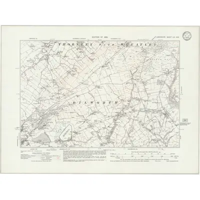 1930 Map of Lancashire LIV.NW, 1933 Print