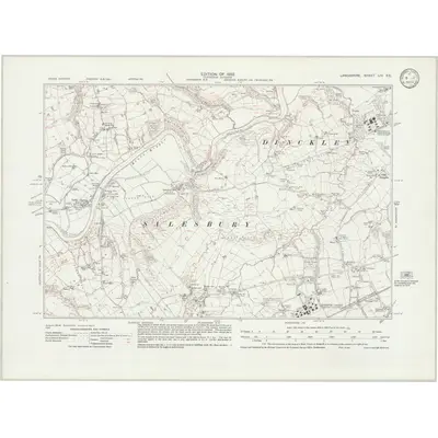 1930 Map of Lancashire LIV.SE, 1932 Print