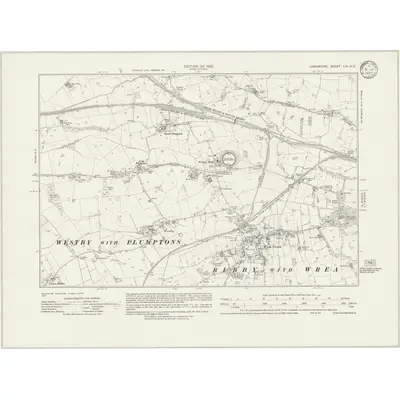 1930 Map of Lancashire LIX.NE, 1933 Print