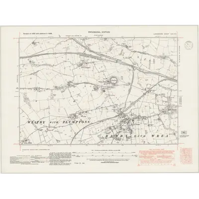 1938 Map of Lancashire LIX.NE, 1947 Print