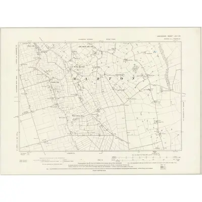 1891 Map of Lancashire LIX.NW, 1894 Print