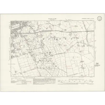 1930 Map of Lancashire LIX.NW, 1933 Print