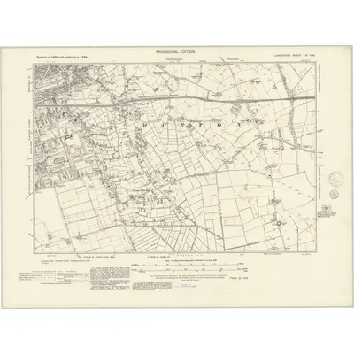 1938 Map of Lancashire LIX.NW, 1945 Print