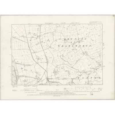 1891 Map of Lancashire LIX.SE, 1894 Print