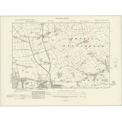 1938 Map of Lancashire LIX.SE, 1945 Print