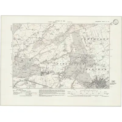 1929 Map of Lancashire LV.SE, 1932 Print