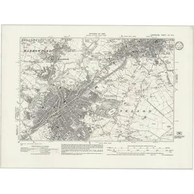 1929 Map of Lancashire LVI.NE, 1933 Print