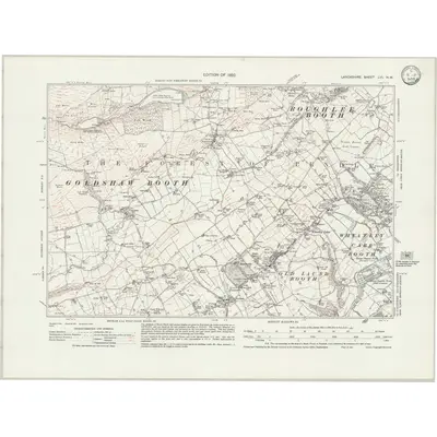 1929 Map of Lancashire LVI.NW, 1932 Print