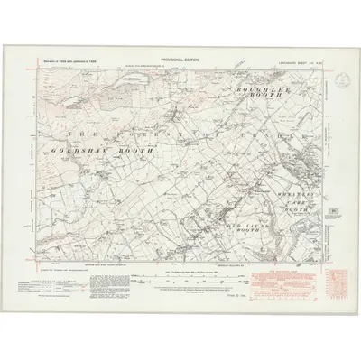 1938 Map of Lancashire LVI.NW, 1947 Print