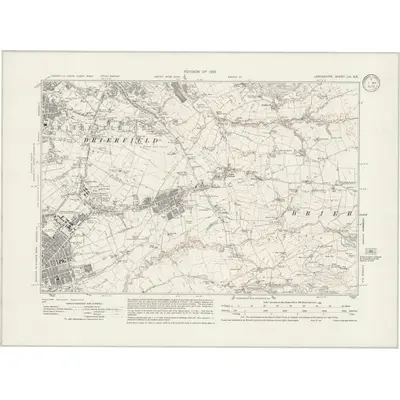 1929 Map of Lancashire LVI.SE, 1933 Print