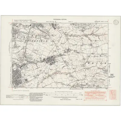 1938 Map of Lancashire LVI.SE, 1947 Print
