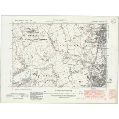 1938 Map of Lancashire LVI.SW, 1947 Print