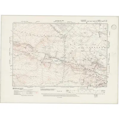 1910 Map of Lancashire LVII.NE, 1947 Print