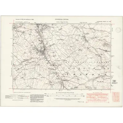 1938 Map of Lancashire LVII.NW, 1947 Print