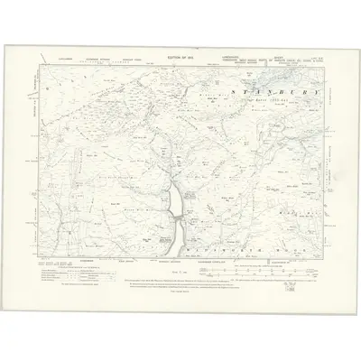 1909 Map of Lancashire LVII.SE, 1915 Print