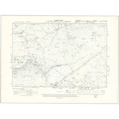 1909 Map of Lancashire LVII.SW, 1915 Print