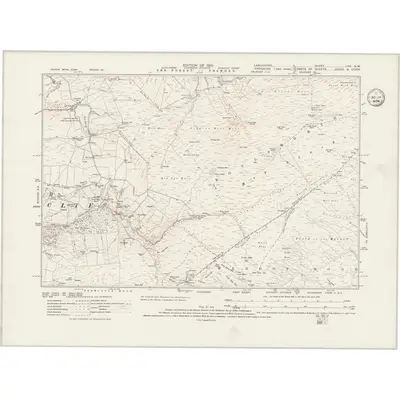 1909 Map of Lancashire LVII.SW, 1934 Print