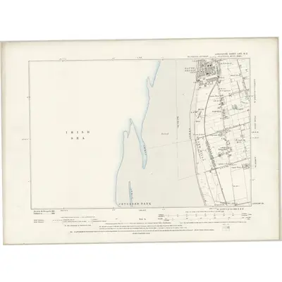 1891 Map of Lancashire LVIII.NE, 1894 Print