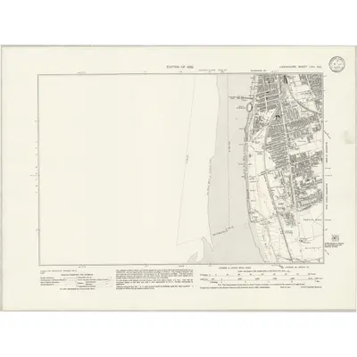 1930 Map of Lancashire LVIII.NE, 1933 Print