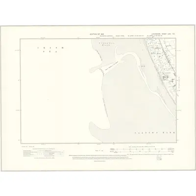 1908 Map of Lancashire LVIII.SE, 1912 Print