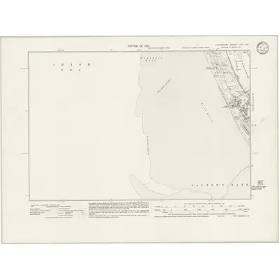 1930 Map of Lancashire LVIII.SE, 1933 Print